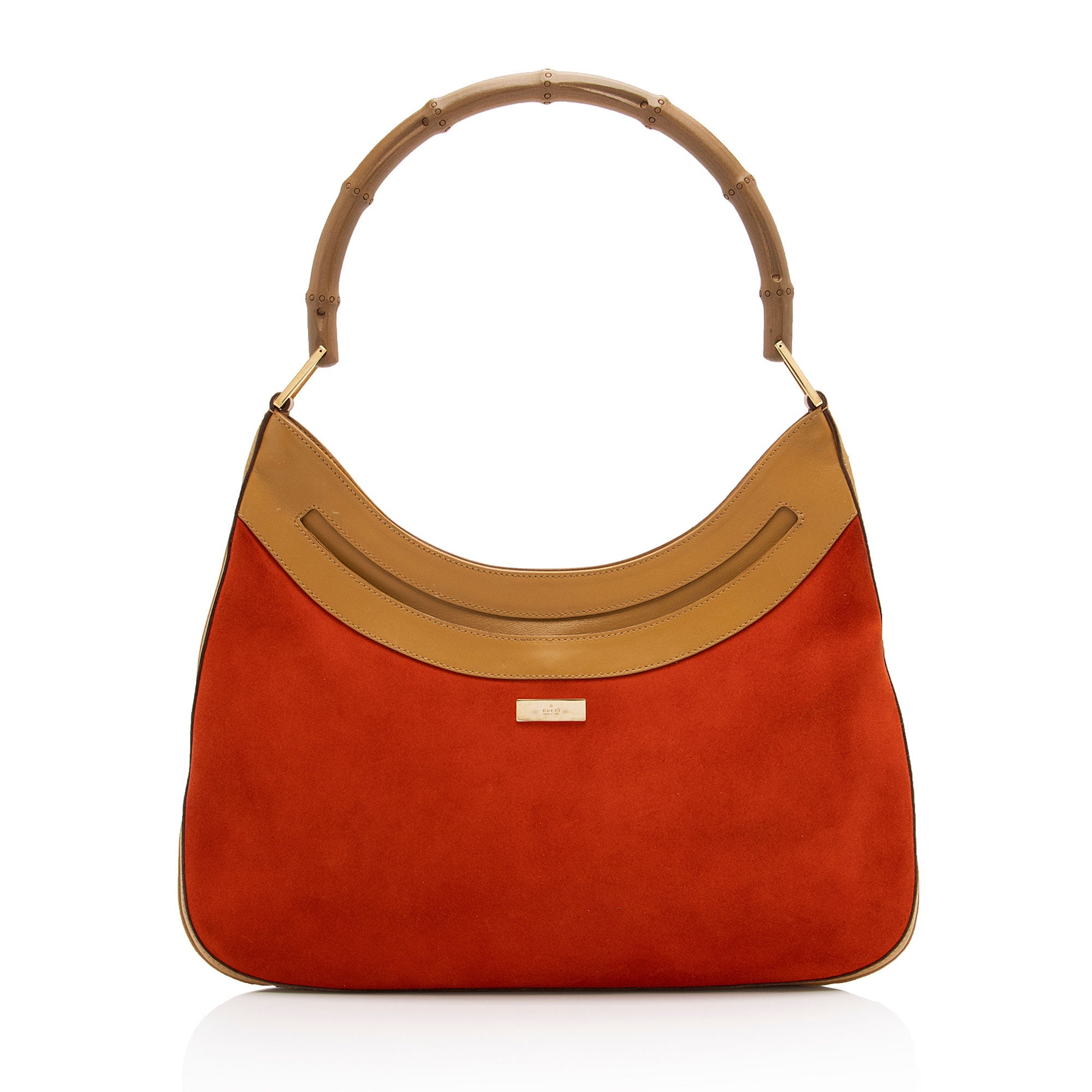 Gucci Vintage Suede Bamboo Medium Hobo (SHF-3Ppy3r)