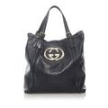 Gucci Web Britt Leather Tote Bag (SHG-31475)
