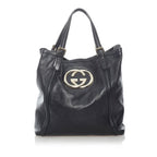 Gucci Web Britt Leather Tote Bag (SHG-31475)