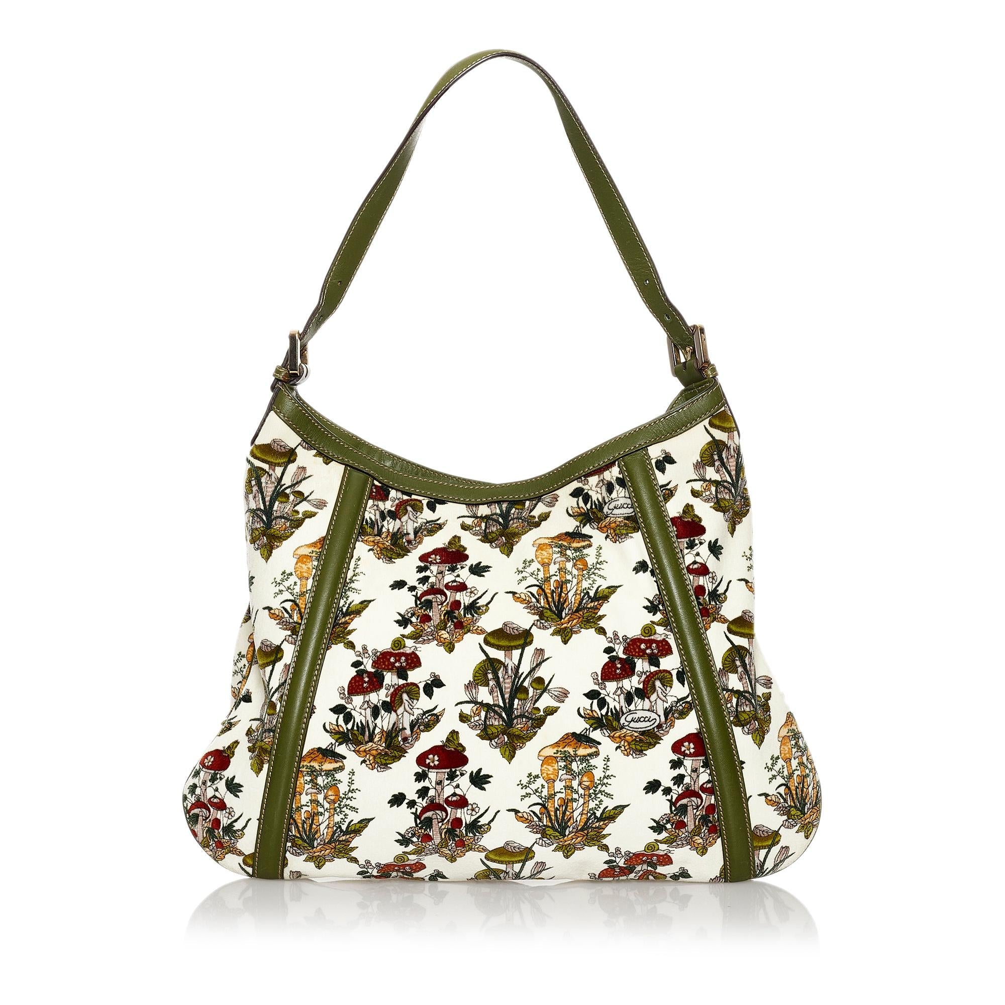 Gucci Web Britt Velvet Shoulder Bag (SHG-30589)