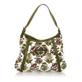 Gucci Web Britt Velvet Shoulder Bag (SHG-30589)