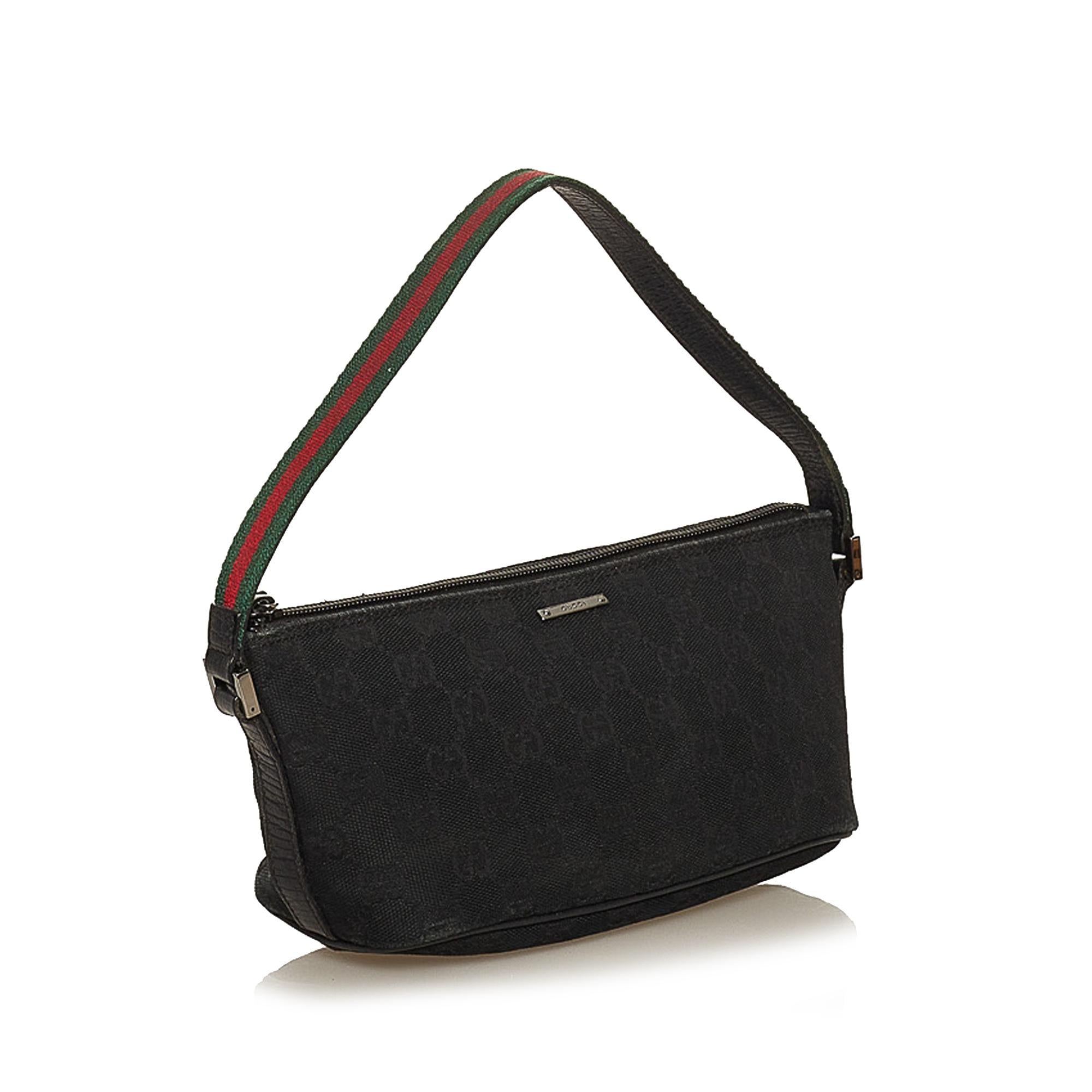 Gucci Web Canvas Boat Baguette (SHG-29382)