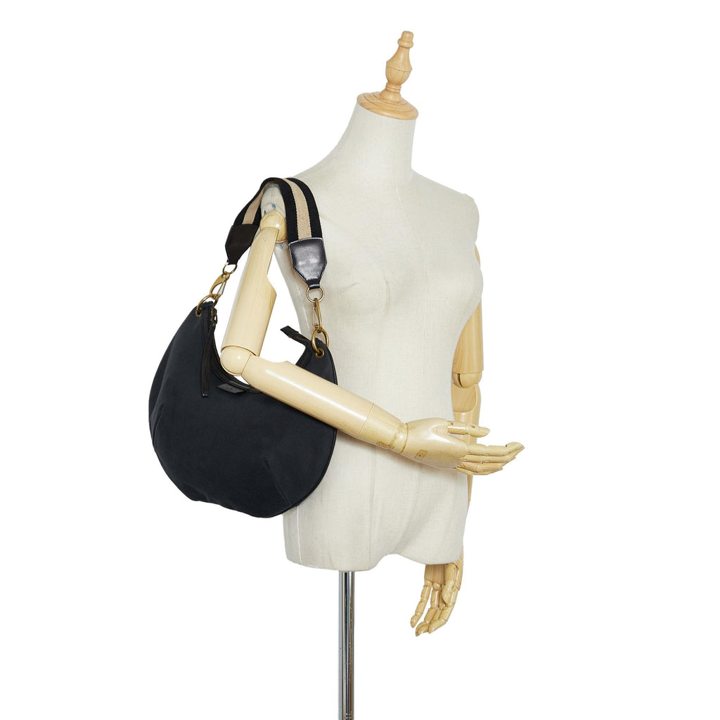 Gucci Web Canvas Hobo Bag (SHG-1apzWo)