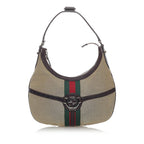Gucci Web Canvas Reins Hobo Bag (SHG-30974)