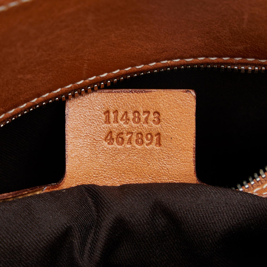 Gucci Web Canvas Reins Satchel (SHG-wUoDp0)