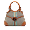Gucci Web Canvas Reins Satchel (SHG-wUoDp0)