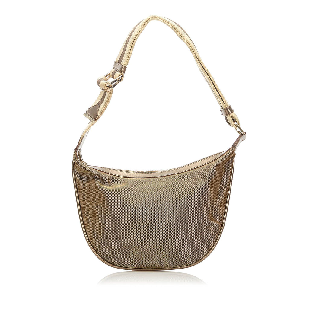 Gucci Web Canvas Shoulder Bag (SHG-32365)