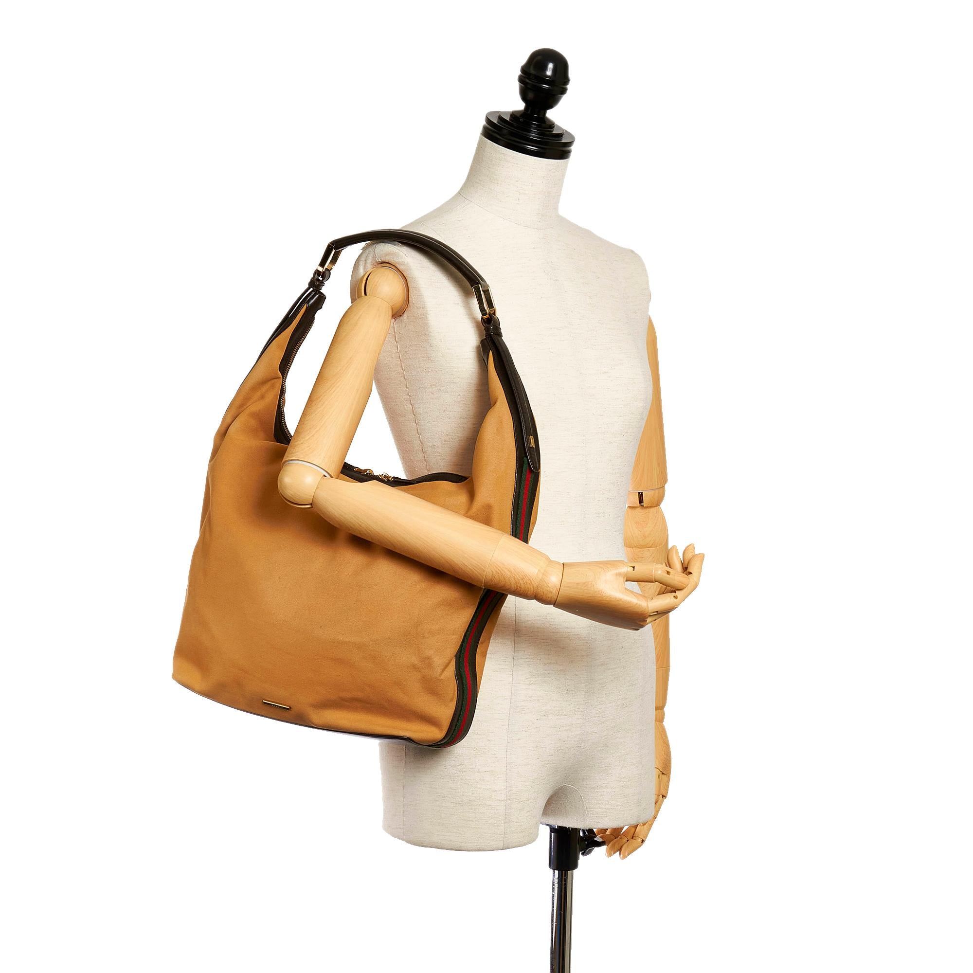 Gucci Web Canvas Shoulder Bag (SHG-34179)