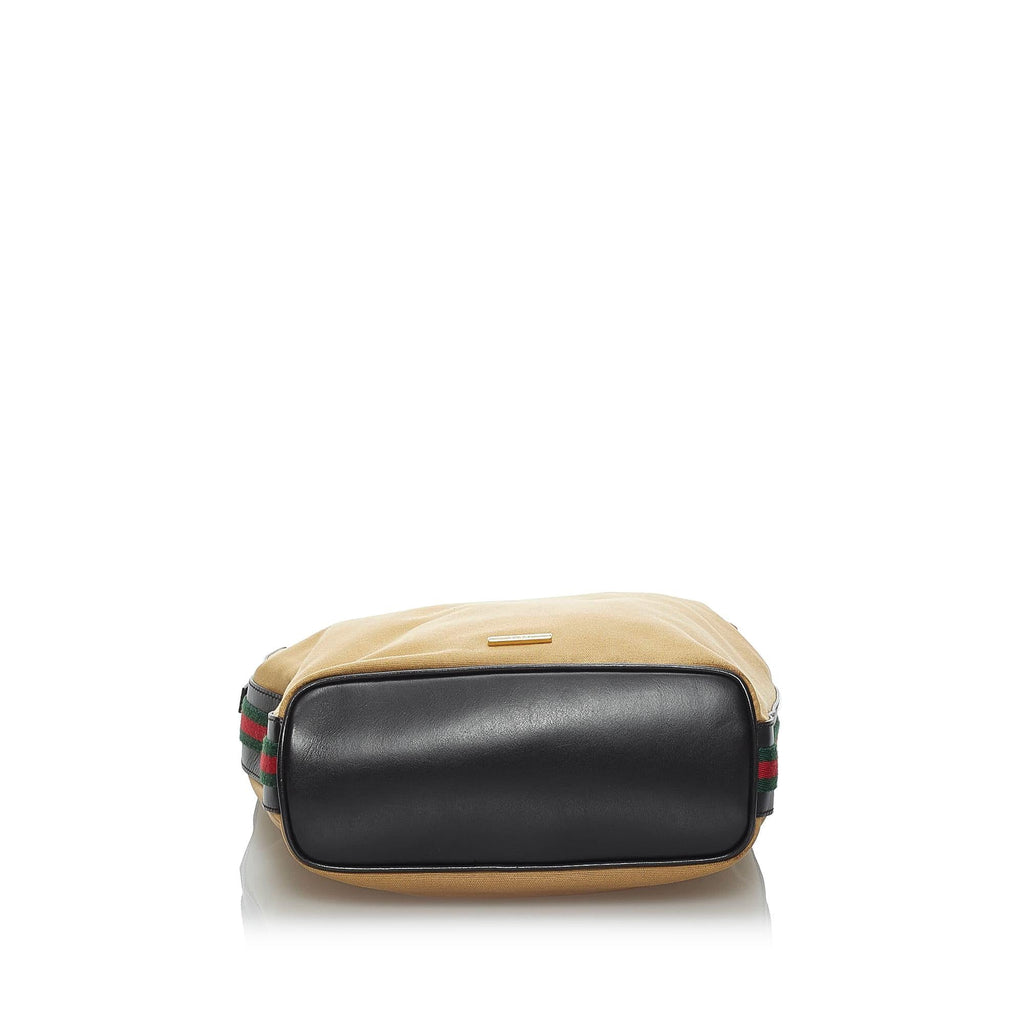 Gucci Web Canvas Shoulder Bag (SHG-34236)