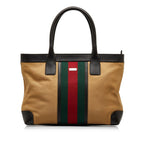 Gucci Web Canvas Tote Bag (SHG-qyC5YN)