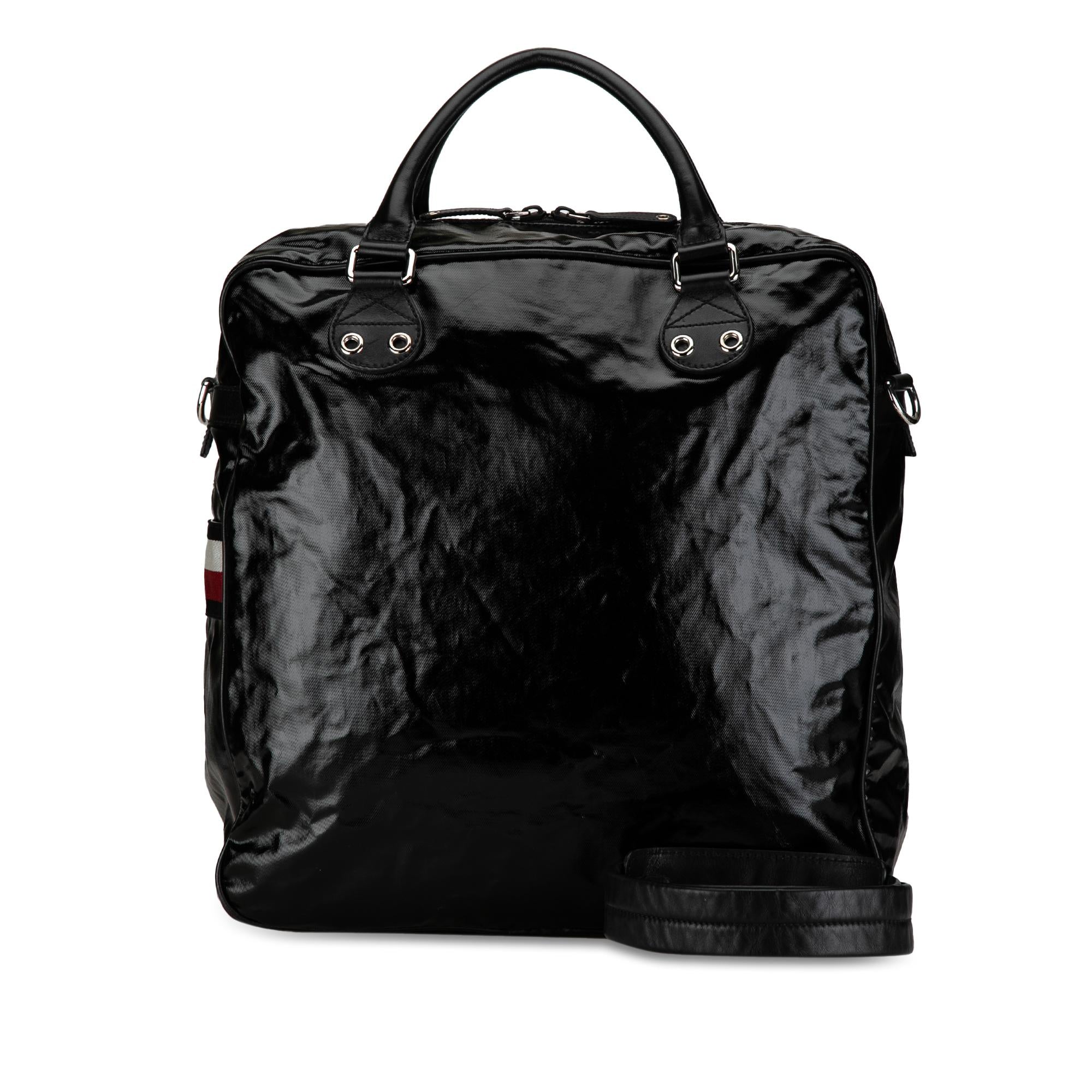 Gucci Web Coated Canvas Satchel
