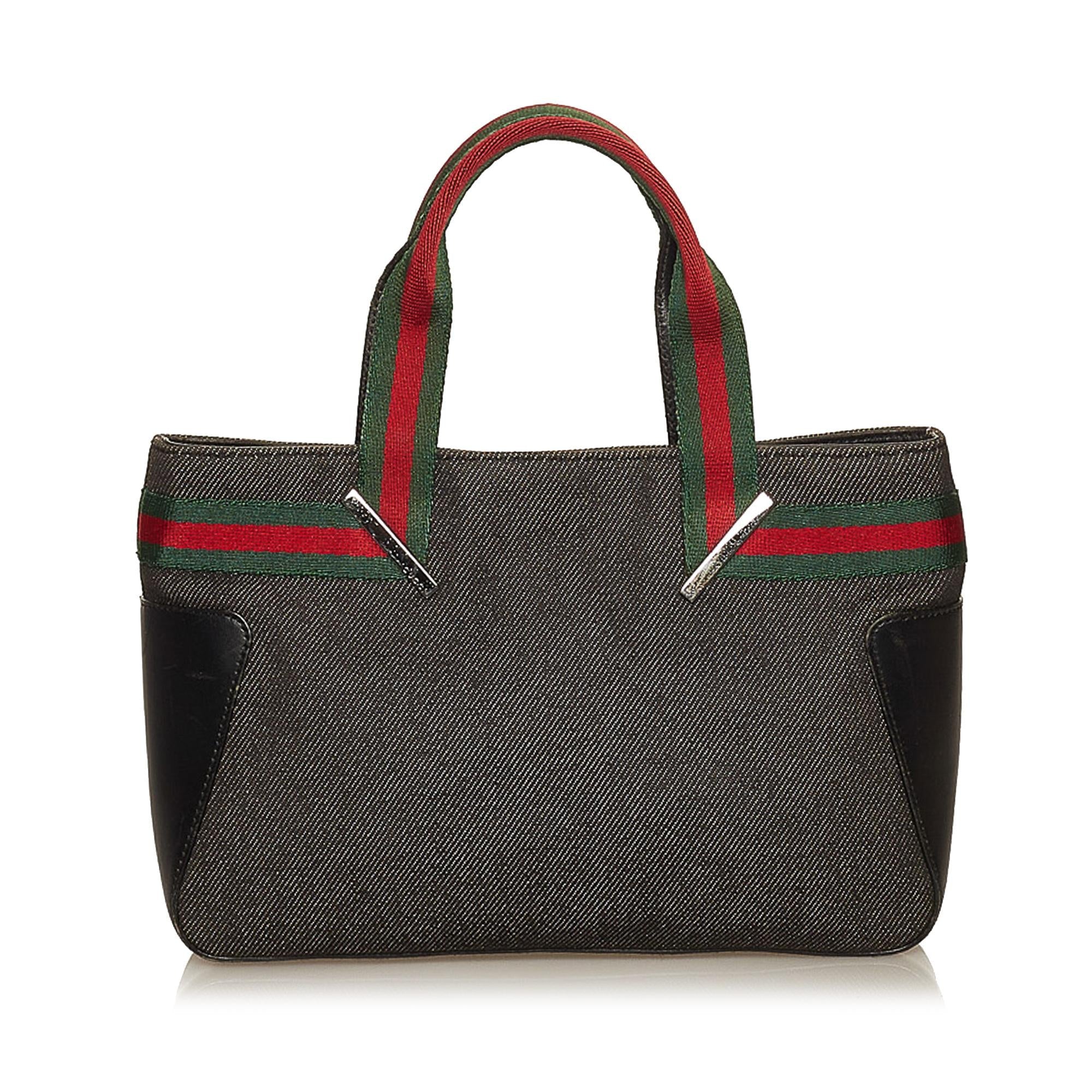 Gucci Web Denim Handbag (SHG-29340)
