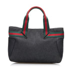 Gucci Web Denim Handbag (SHG-mvpGGk)