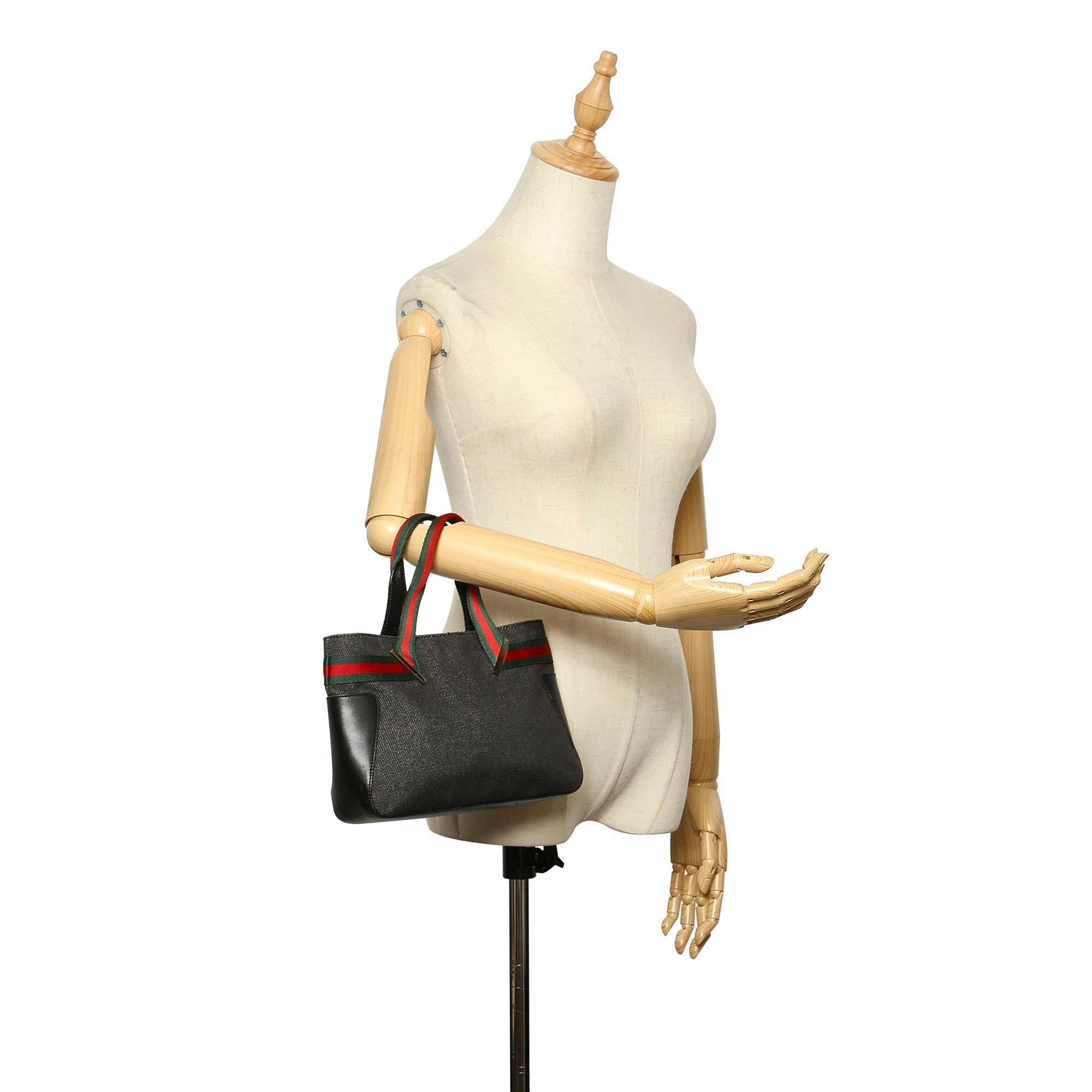 Gucci Web Denim Tote Bag (SHG-15408)