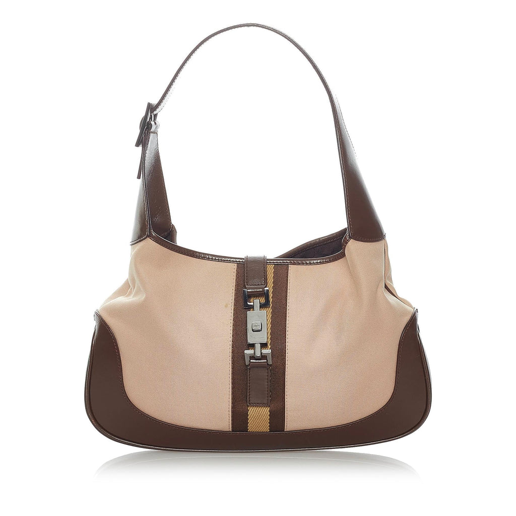 Gucci Web Jackie Canvas Shoulder Bag (SHG-32012)