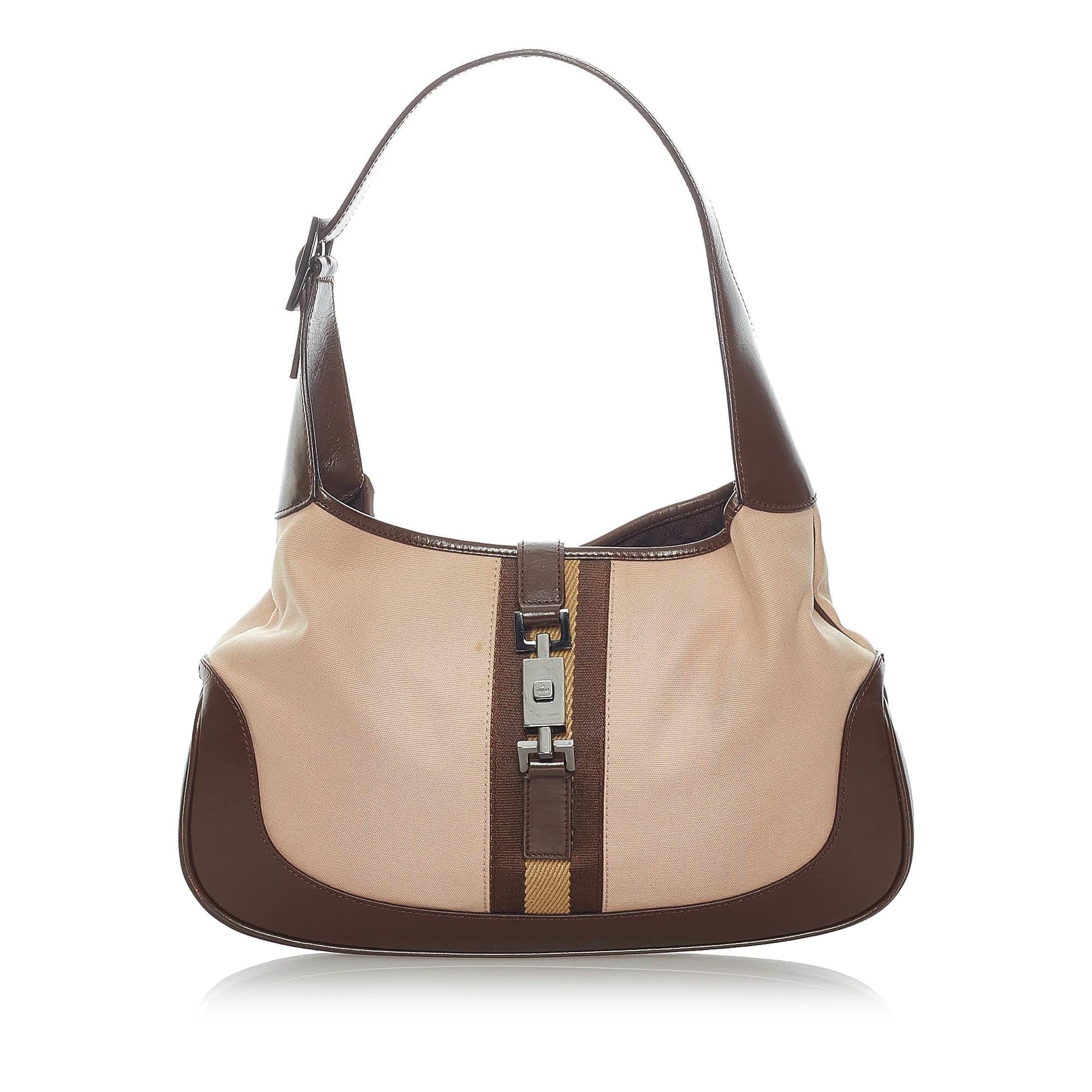 Gucci Web Jackie Canvas Shoulder Bag (SHG-32012)