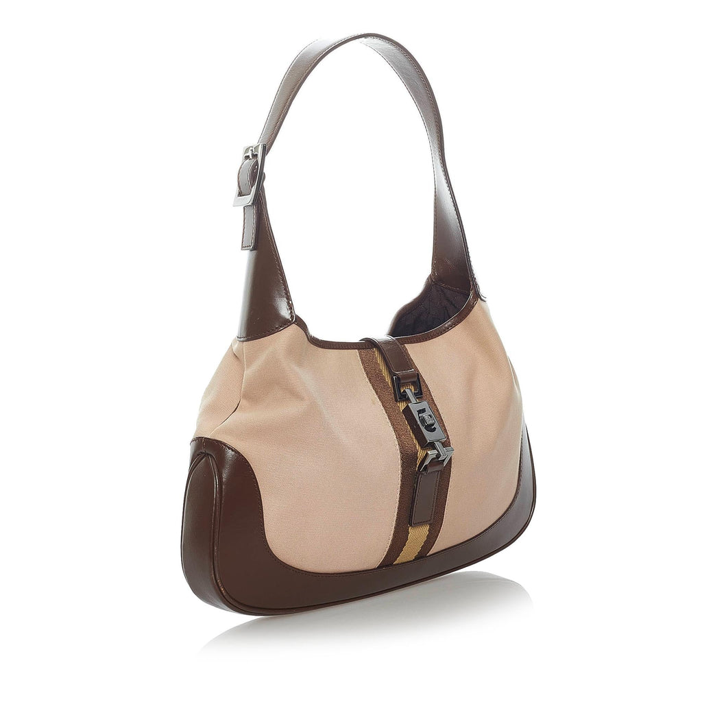 Gucci Web Jackie Canvas Shoulder Bag (SHG-32012)