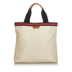 Gucci Web Leather Tote Bag (SHG-25454)