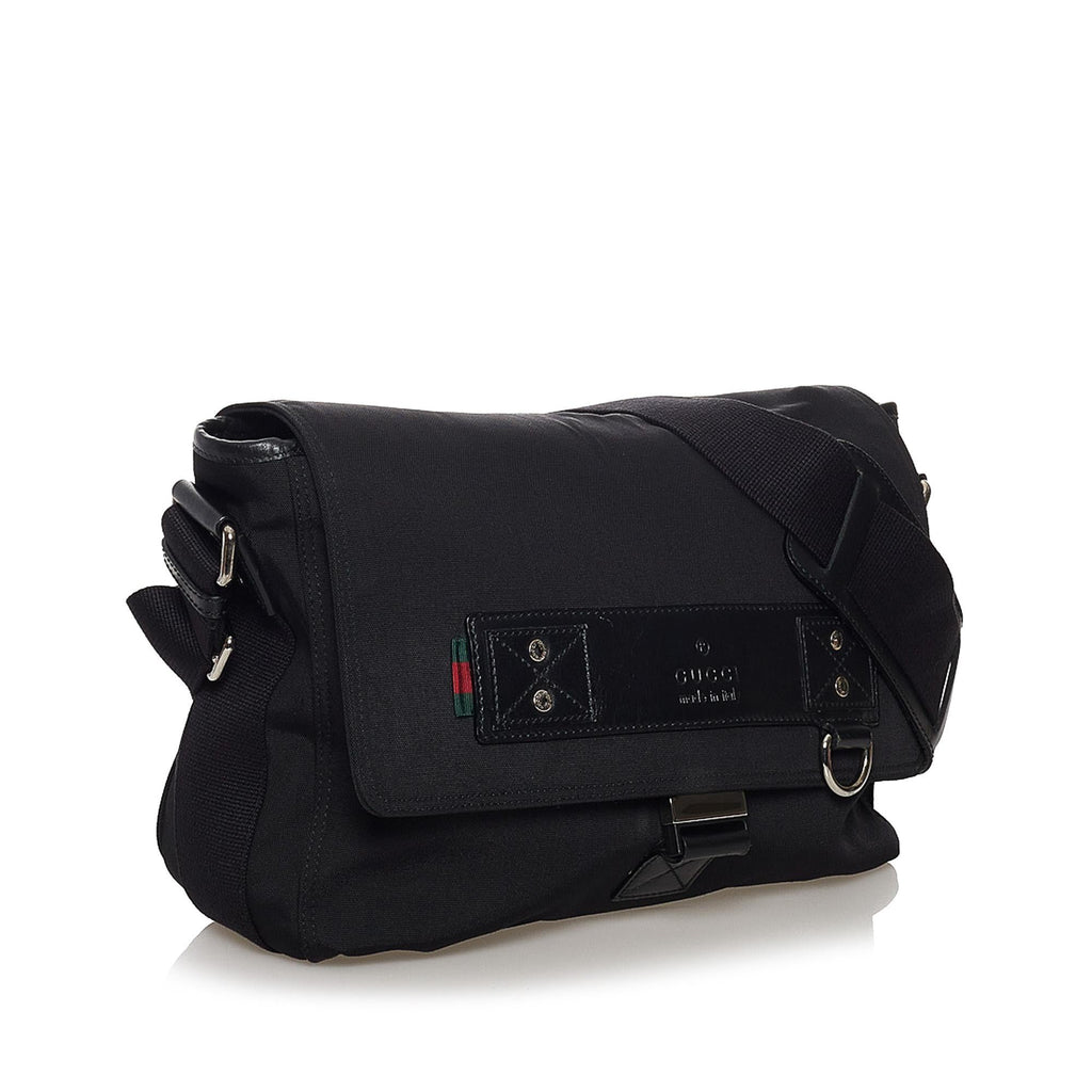 Gucci Web Nylon Crossbody Bag (SHG-31441)