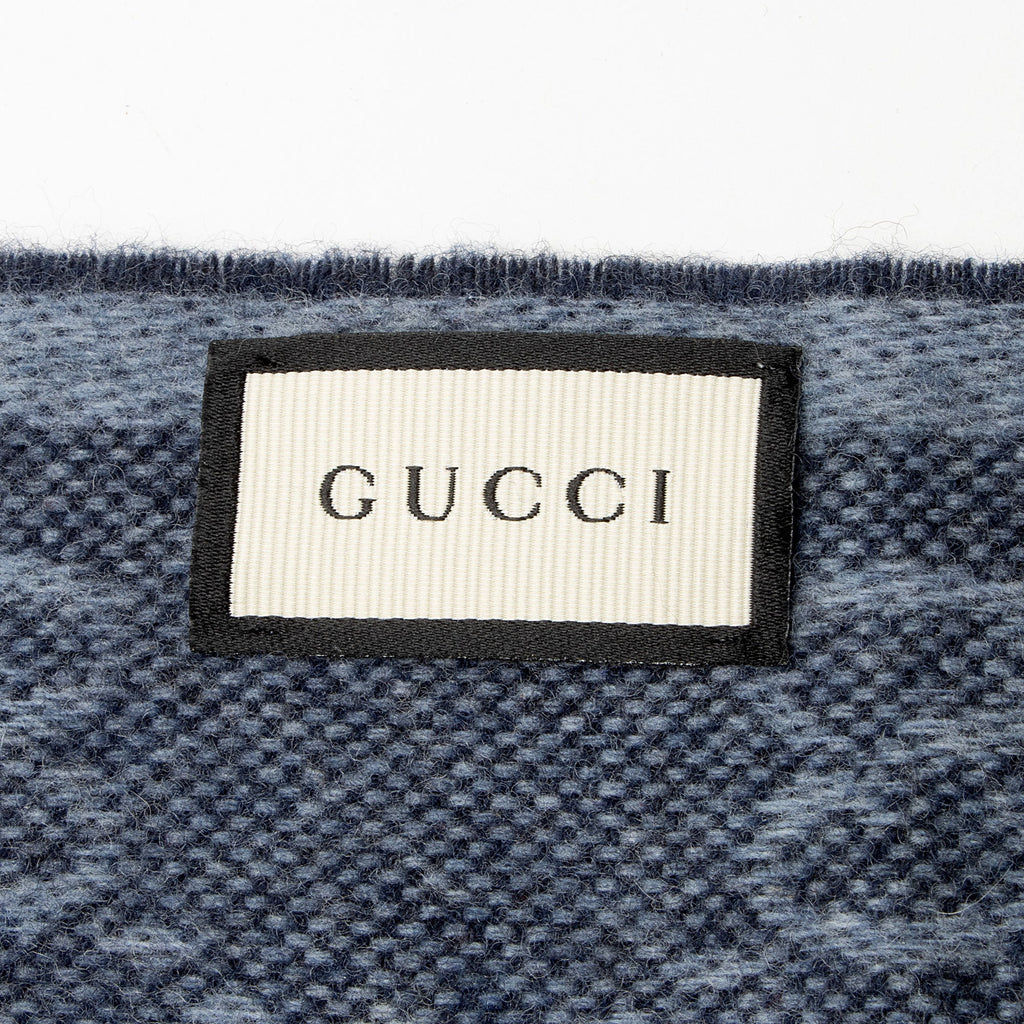 Gucci Wool Angora GG Web New Nikky Scarf