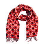 Gucci Wool Cotton GG Heart Stars Scarf