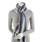 Gucci Wool Cotton Logo Wood Stripes Scarf (SHF-sad1An)