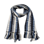 Gucci Wool Cotton Logo Wood Stripes Scarf (SHF-sad1An)