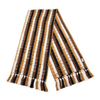 Gucci Wool Cotton Logo Wood Stripes Scarf (SHF-syWy5L)