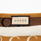 Gucci Wool Cotton Logo Wood Stripes Scarf (SHF-EYPQTE)