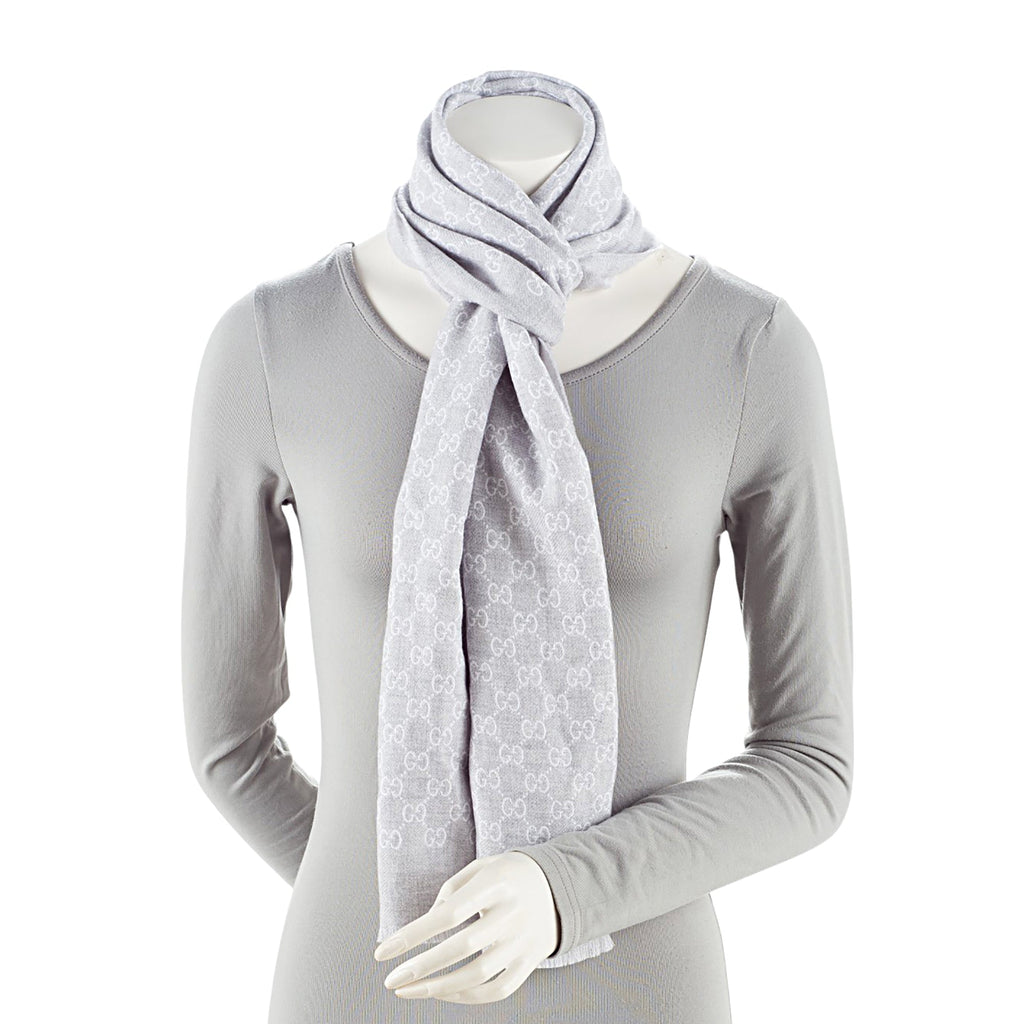 Gucci Wool GG Jacquard Scarf