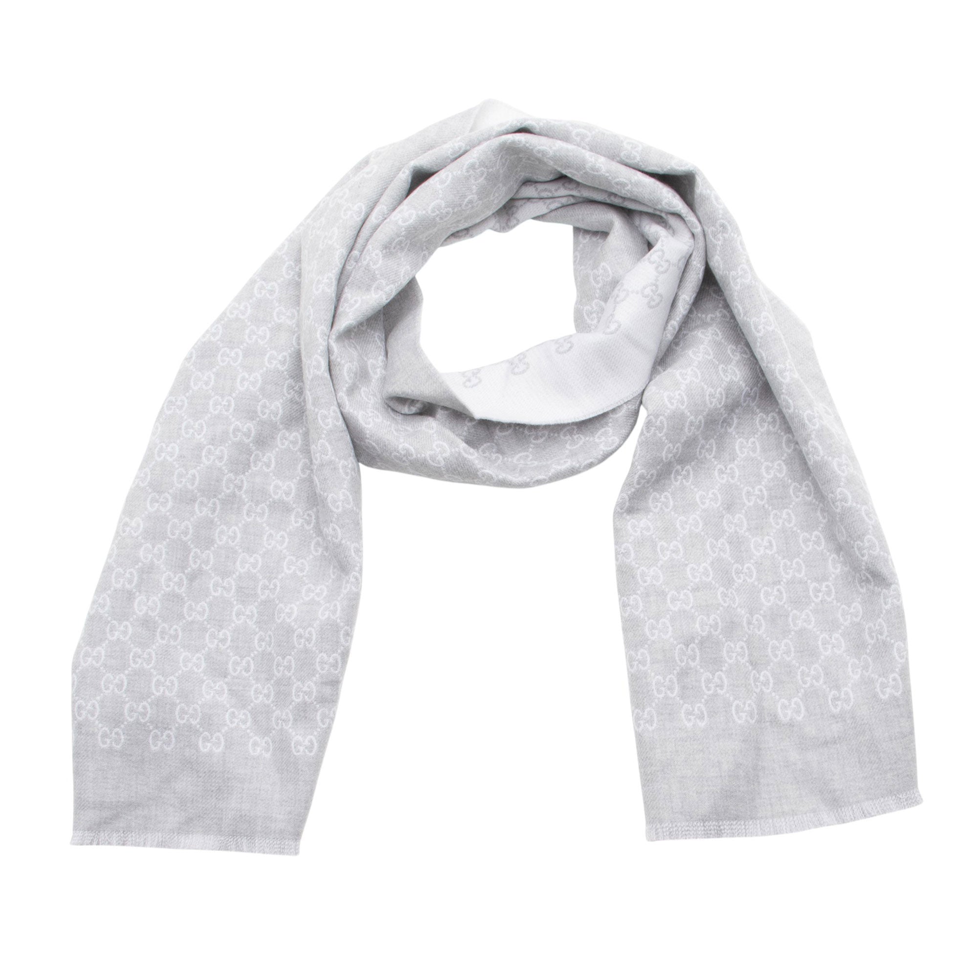 Gucci Wool GG Jacquard Scarf