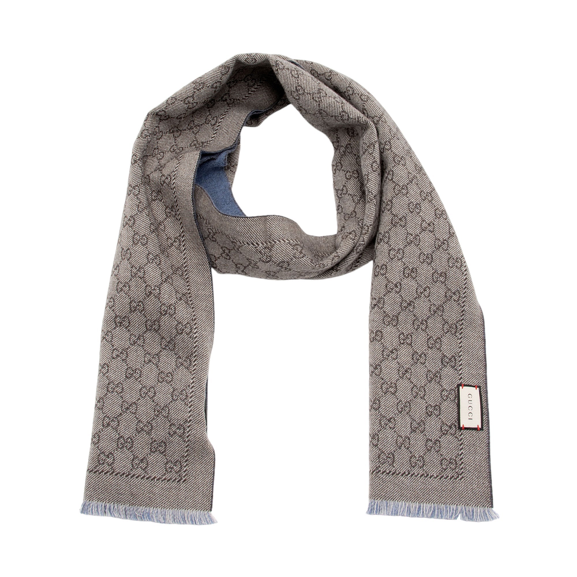Gucci Wool GG Reversible Scarf (SHF-s2SGhv)