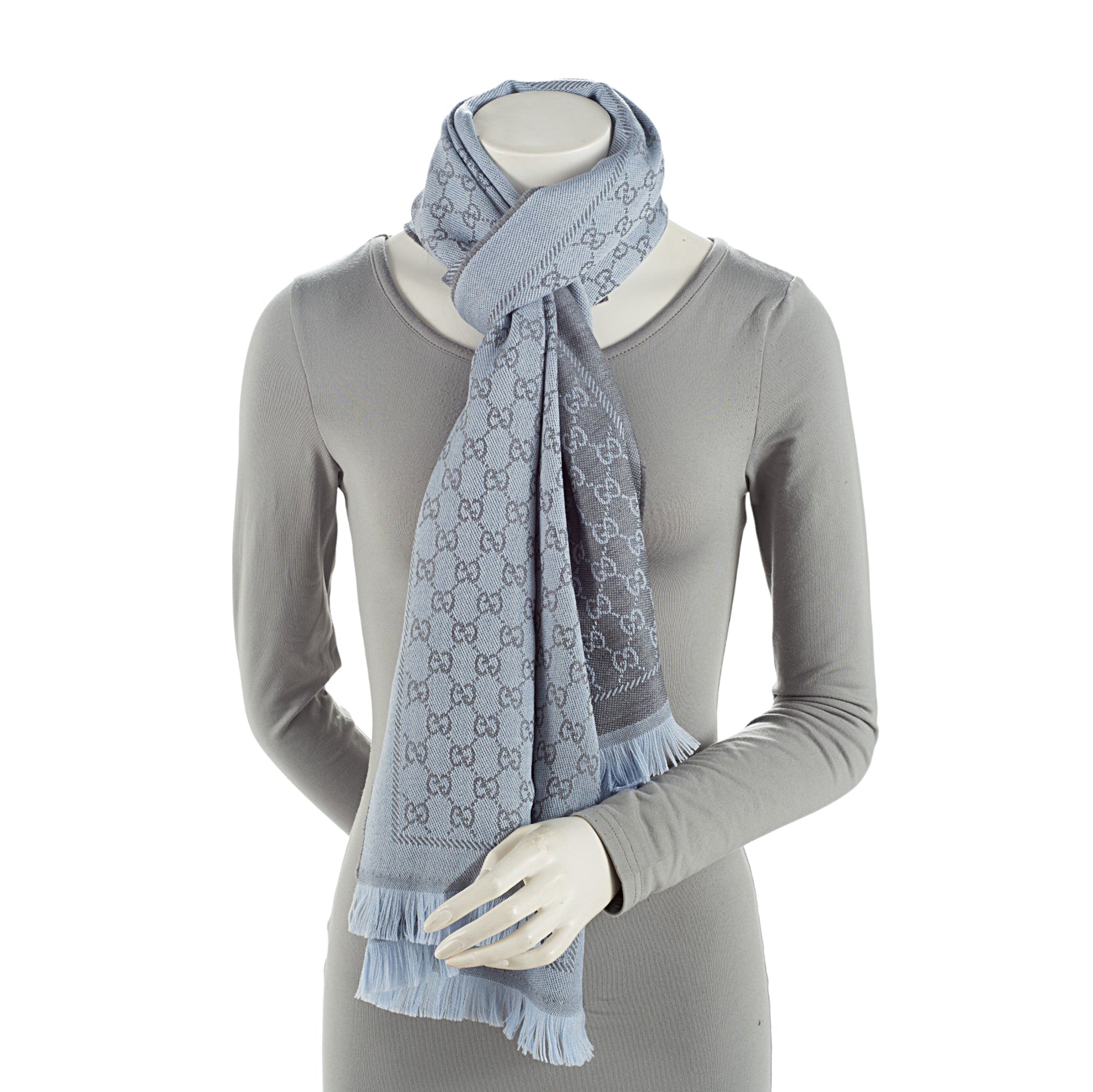 Gucci Wool GG Reversible Scarf (SHF-TI5mUu)