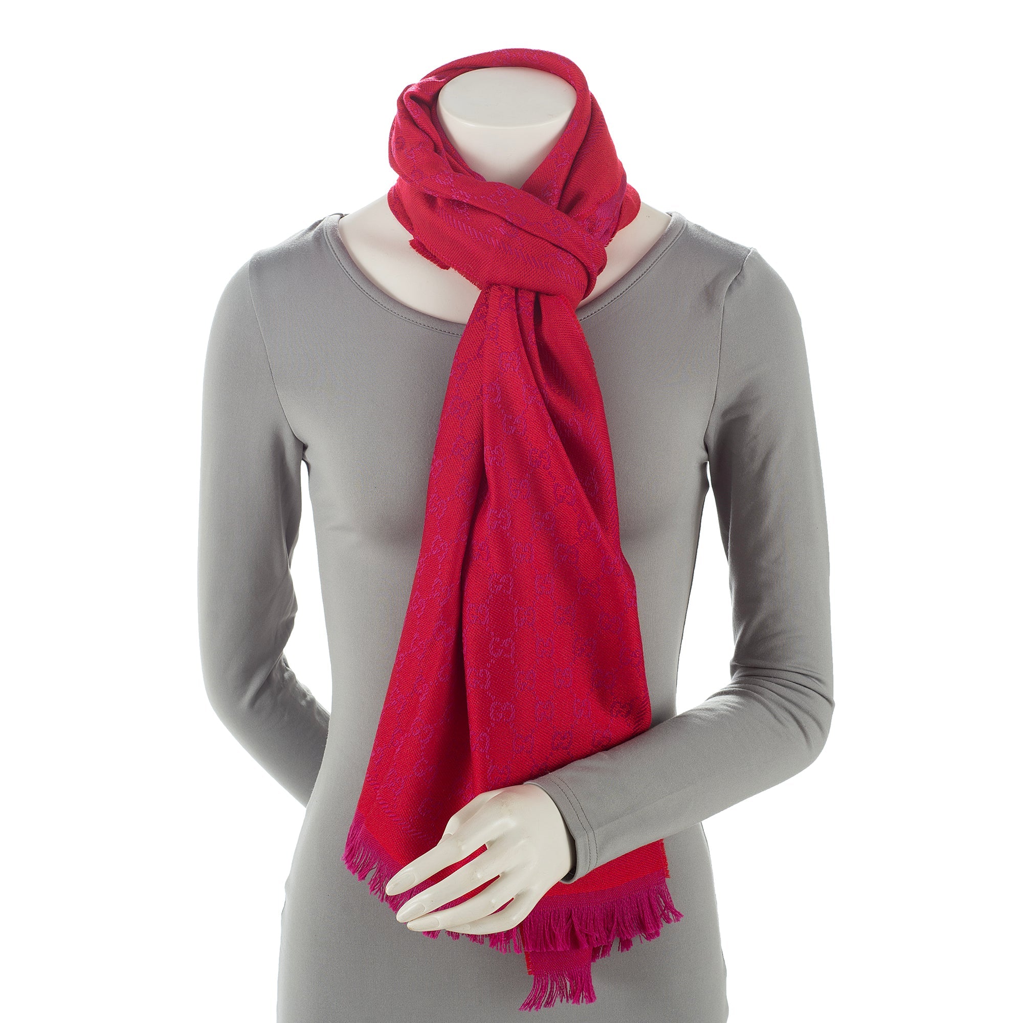 Gucci Wool GG Reversible Scarf (SHF-22569)