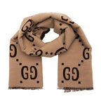 Gucci Wool Silk Giant GG Reversible Scarf (SHF-cVvyWH)