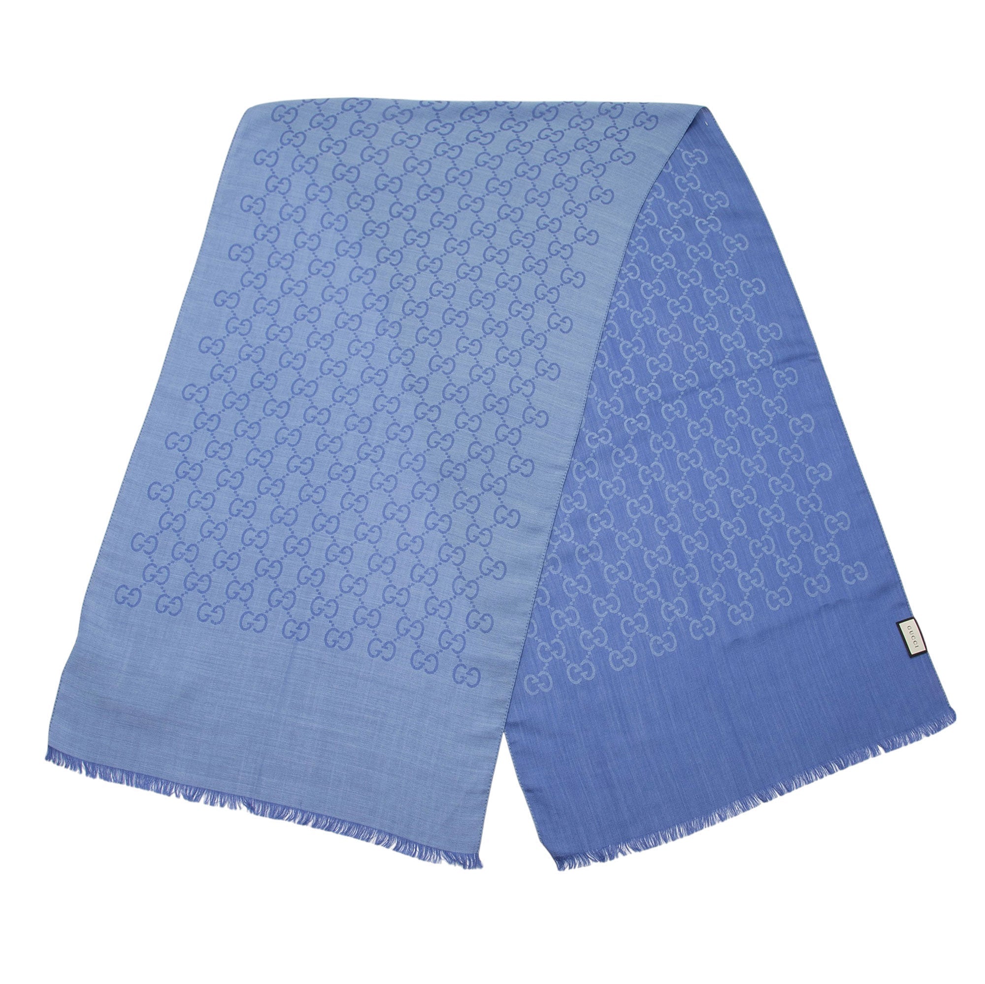 Gucci Wool Silk GG Reversible Scarf (SHF-4RNM9q)
