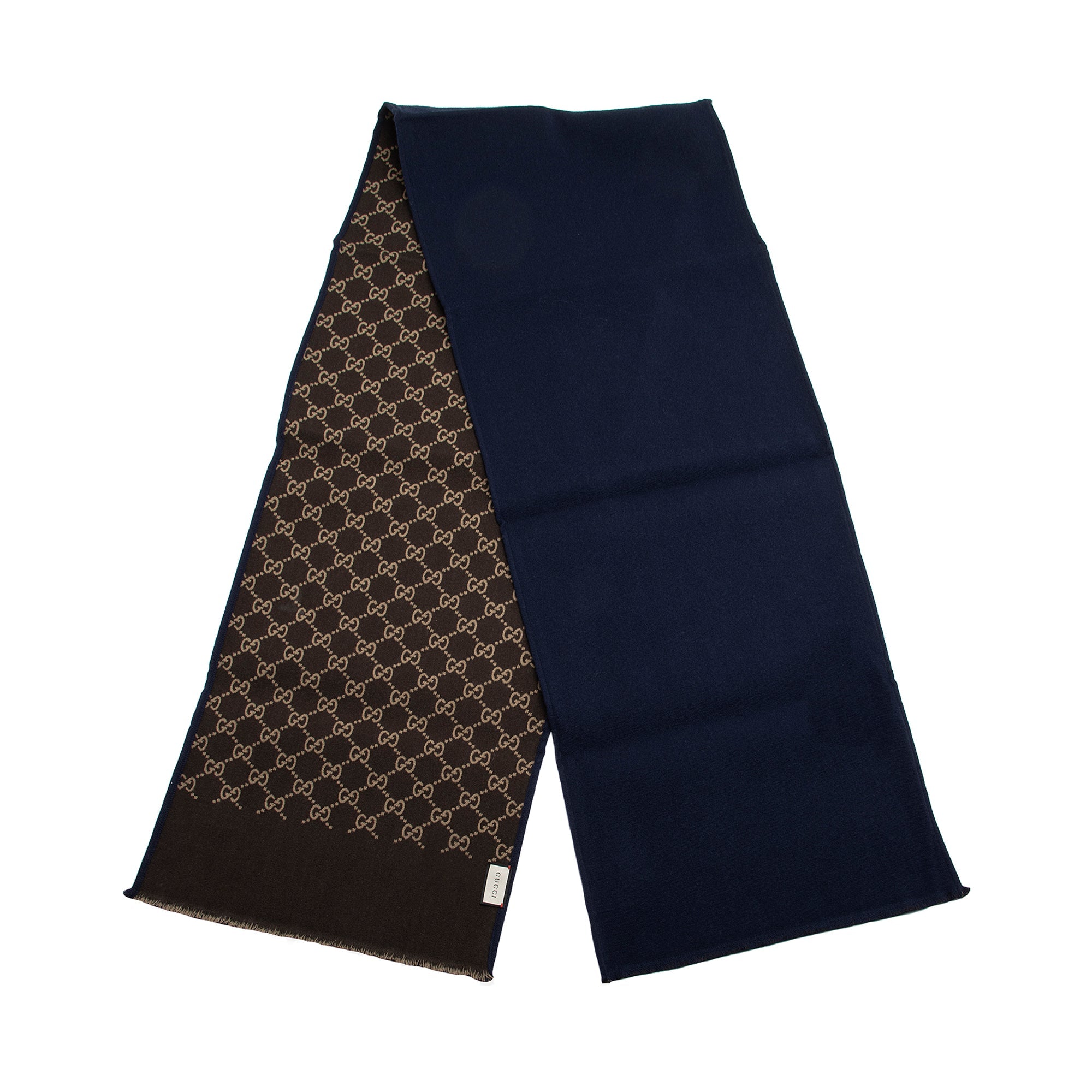 Gucci Wool Silk GG Scarf (SHF-22311)
