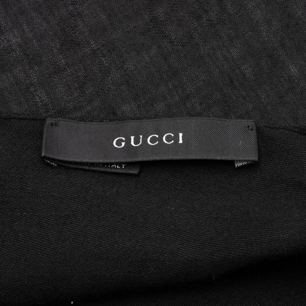 Gucci Wool Silk GG Scarf (SHF-23928)