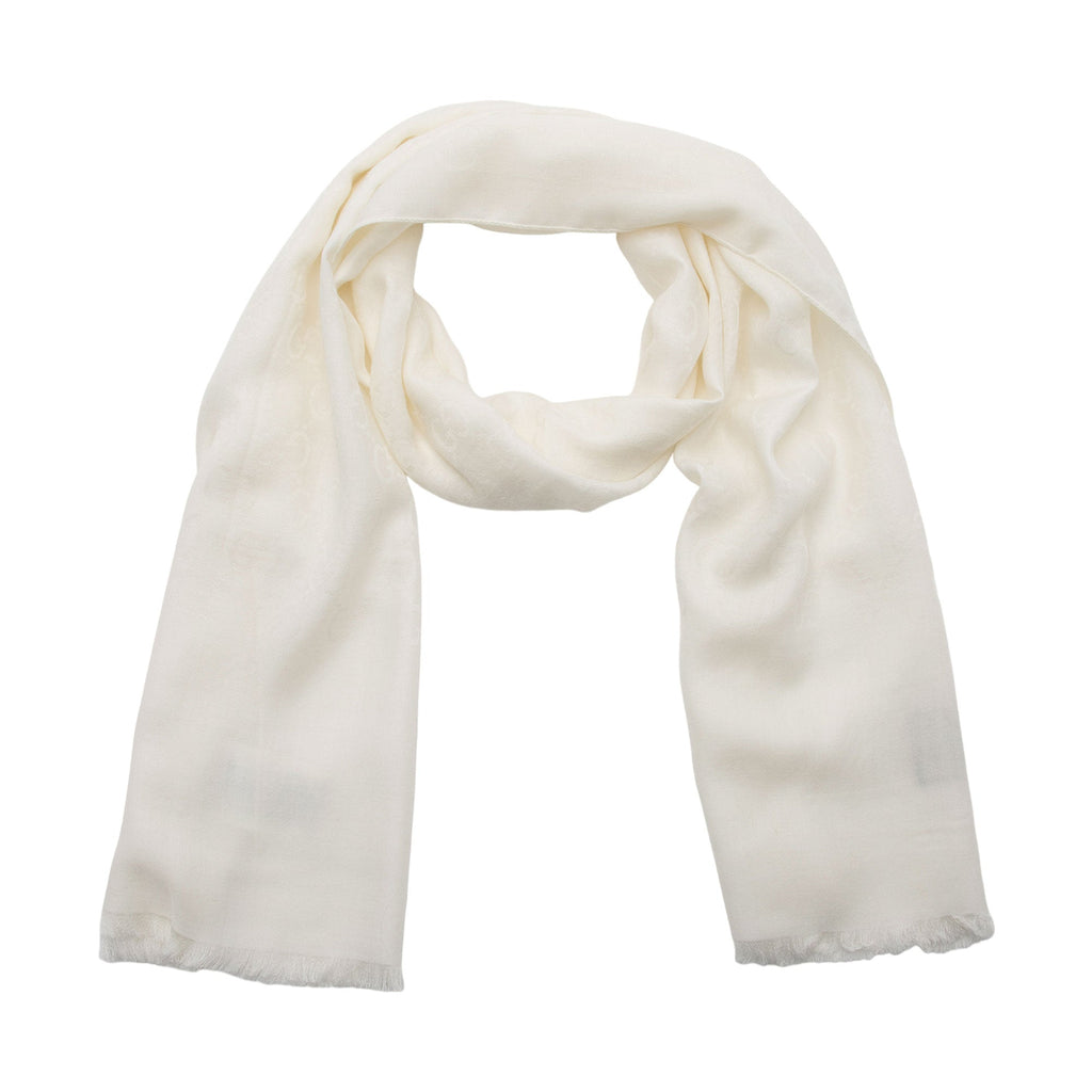 Gucci Wool Silk GG Scarf (SHF-TlfBE0)