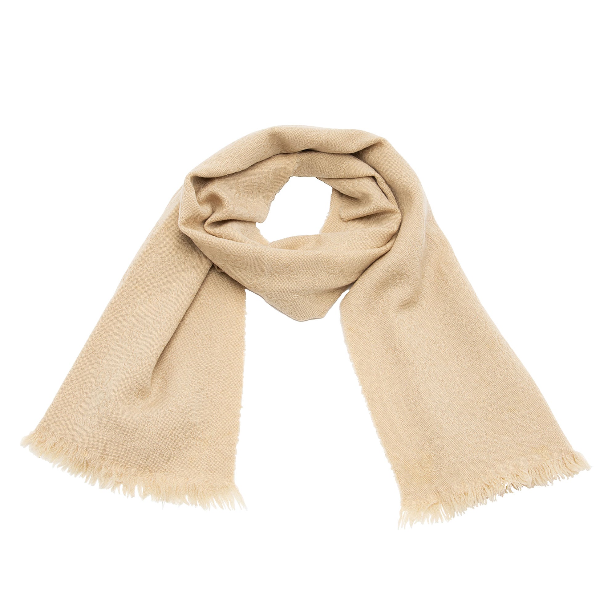 Gucci Wool Silk GG Jacquard Scarf (SHF-GtOuQZ)