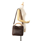 Gucci Woven Leather Bamboo Satchel