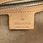 Gucci Woven Leather Bamboo Studded Hobo