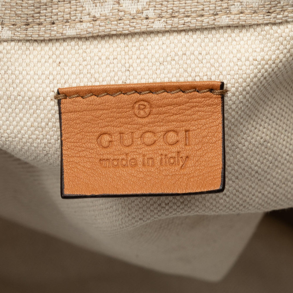 Gucci Woven Leather Tote (SHG-PXQlVm)