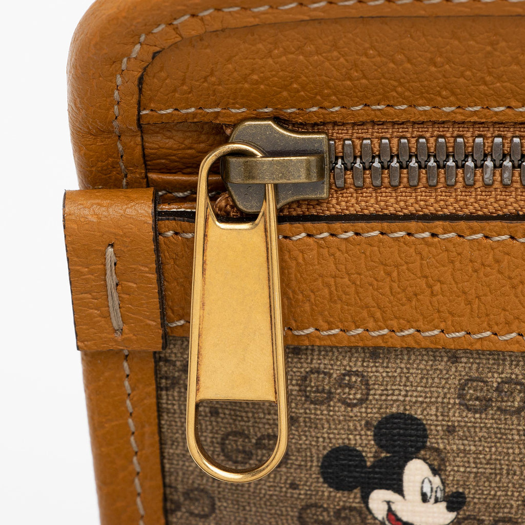Gucci x Disney Micro GG Canvas Mickey Mouse Zip Pouch (SHF-23802)