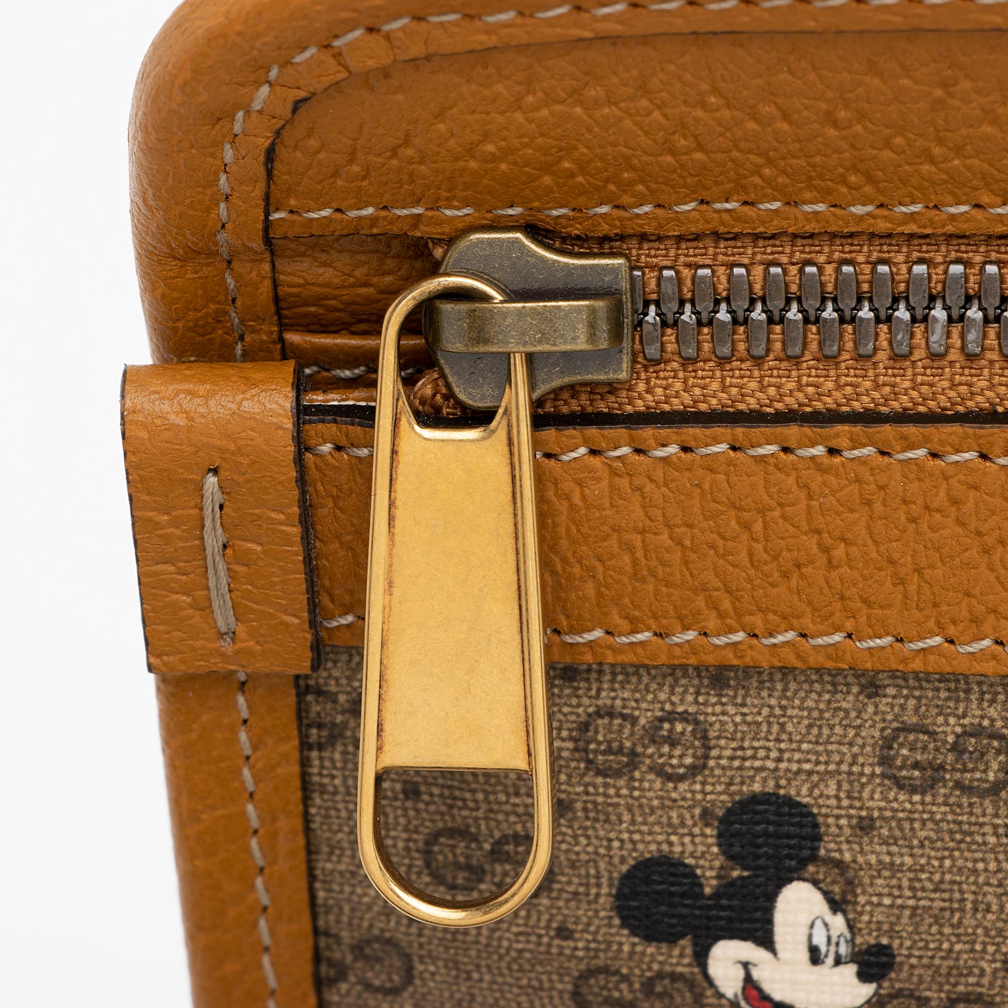 Gucci x Disney Micro GG Canvas Mickey Mouse Zip Pouch (SHF-23802)