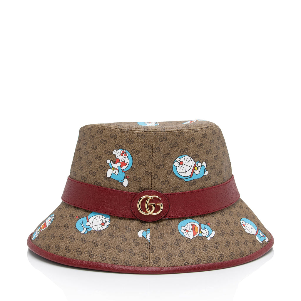 Gucci X Doraemon Micro GG Canvas Bucket Hat - Size M (SHF-SSQrP9)
