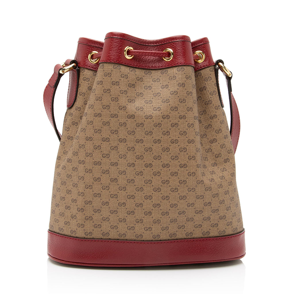 Gucci X Doraemon Micro GG Canvas Mini Bucket Bag (SHF-23730)