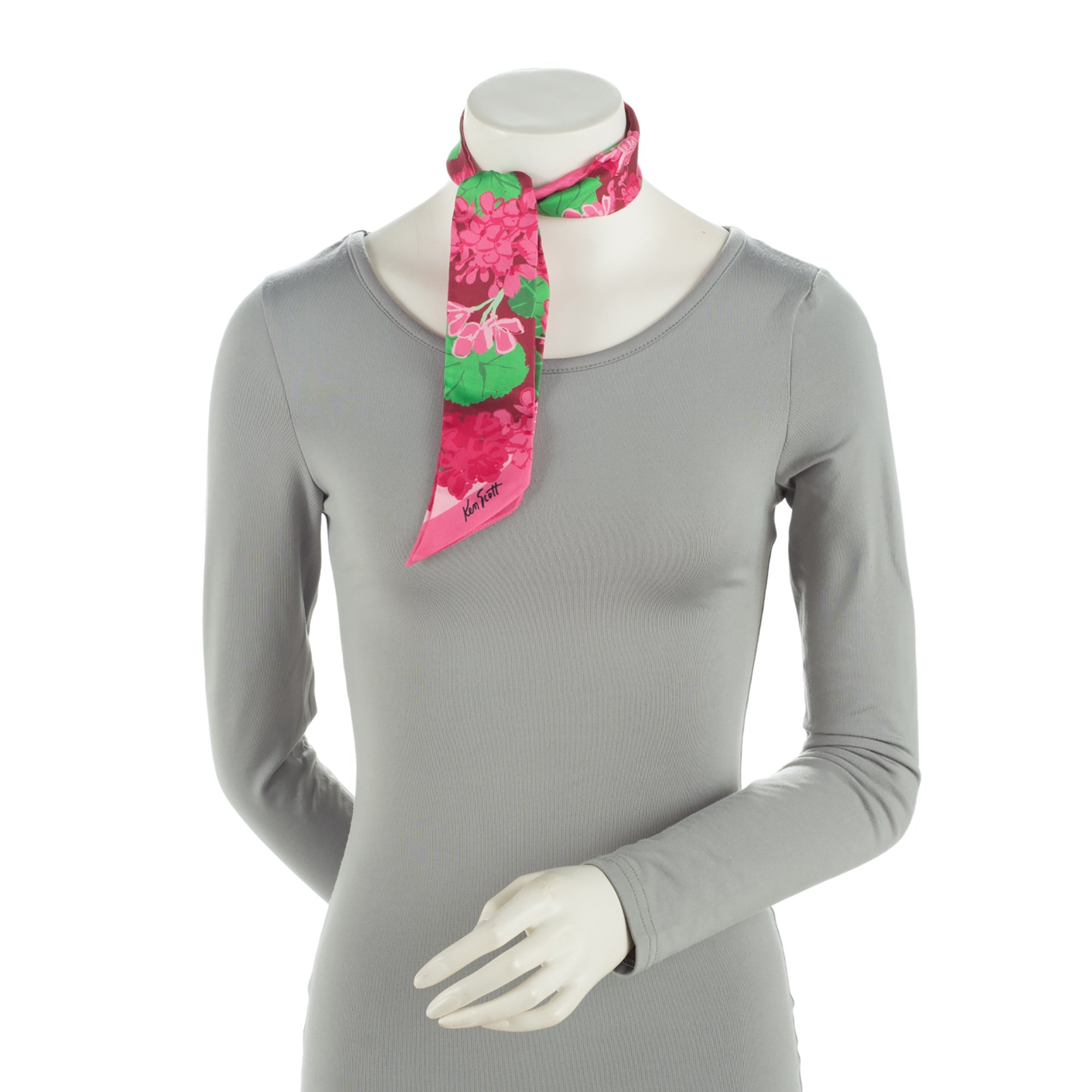 Gucci X Ken Scott Silk Floral Neck Bow Scarf (SHF-qFmd8g)