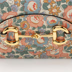 Gucci X Liberty of London Floral Calfskin Horsebit 1955 Abbey Card Case (SHF-21950)