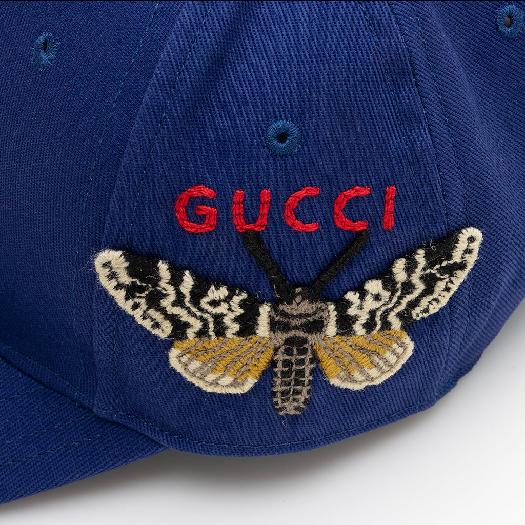 Gucci X MLB NY Yankees Cotton Embroidered Moth Baseball Hat - Size S (SHF-22430)